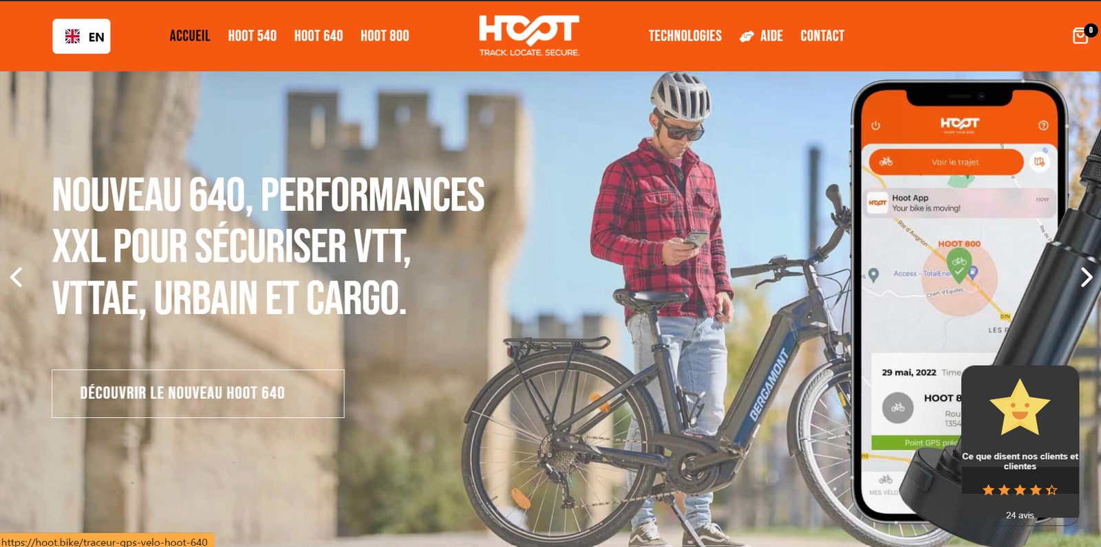 Hoot Bike website by Yaahan